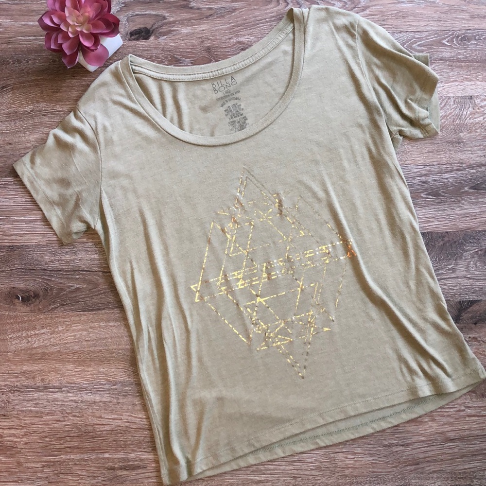 Billabong Women’s t-shirt w/ gold design